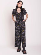 FLORAL SNAKE JUMPSUIT