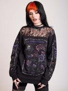 Gothic Flowers Lace Sweatshirt