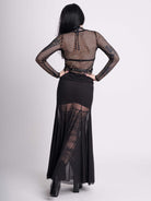 Godet Mesh MAXI SKIRT