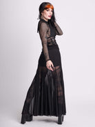 Godet Mesh MAXI SKIRT