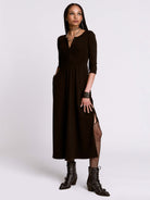 Black Henley sweater dress