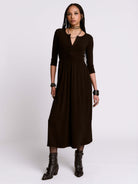 Black Henley sweater dress