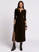 Black Henley sweater dress