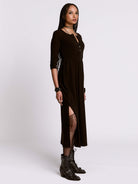 Black Henley sweater dress