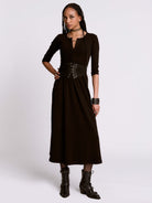 Black Henley sweater dress