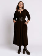 Black Henley sweater dress