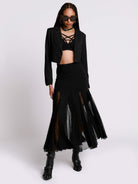 Lace Up Crop Blazer