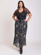 MAXI SKIRT WITH BUTTERFLY ALL OVER PRINT