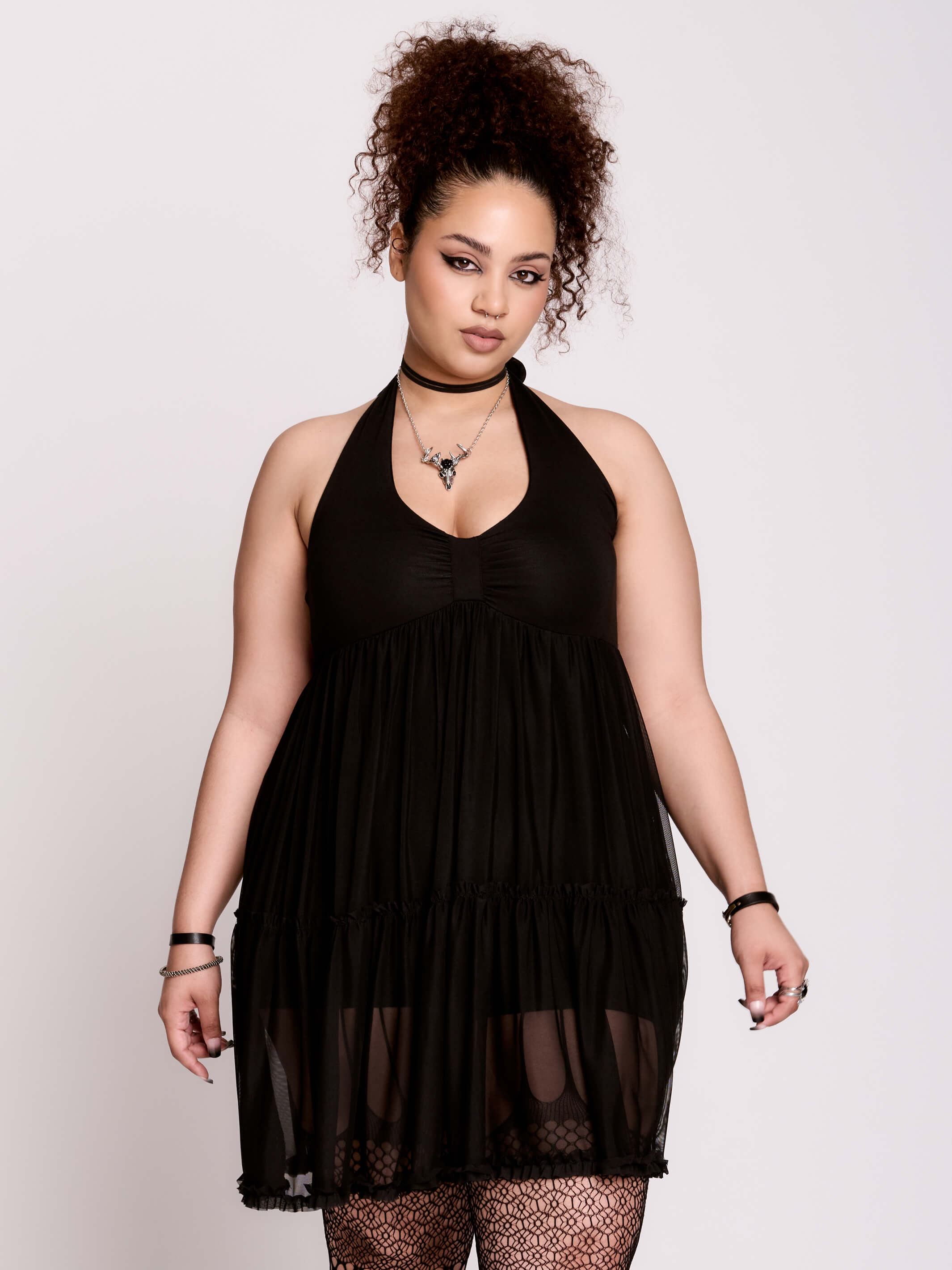 Mesh Babydoll Romper