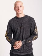 Mineral Wash Gold Dagger Long Sleeve