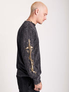 Mineral Wash Gold Dagger Long Sleeve