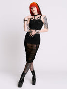 MORTISHA GARTER MESH SKIRT