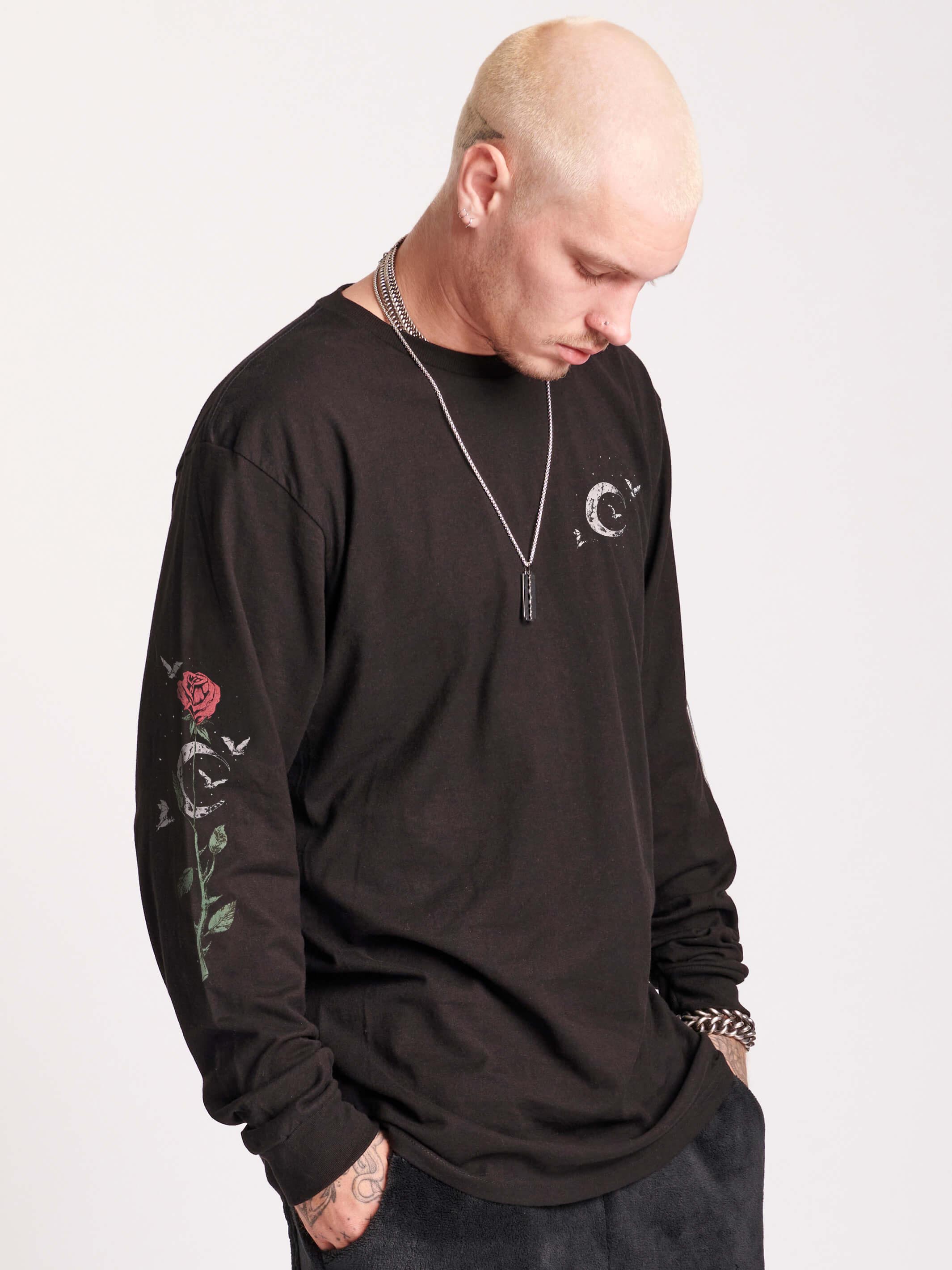 NIGHT ROSE LONG SLEEVE T-SHIRT 