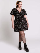 Nocturnal garden surplice dress