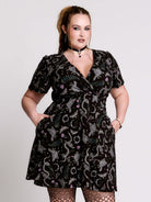 Nocturnal garden surplice dress