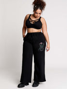 nocturnal garden wide leg jogger