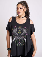 NIGHT RAVEN COLD SHOULDER TOP