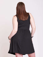 Scorpion embroidered dress with pockets