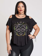 DRAGONFLY COLD SHOULDER TOP