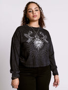 SACRED HEART CROPPED TOP MINERAL WASH