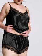 Satin Bat Lace PJ set