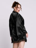 Satin Bat Lace Robe