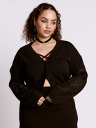 scorpion cropped cardigan