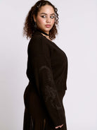 scorpion cropped cardigan