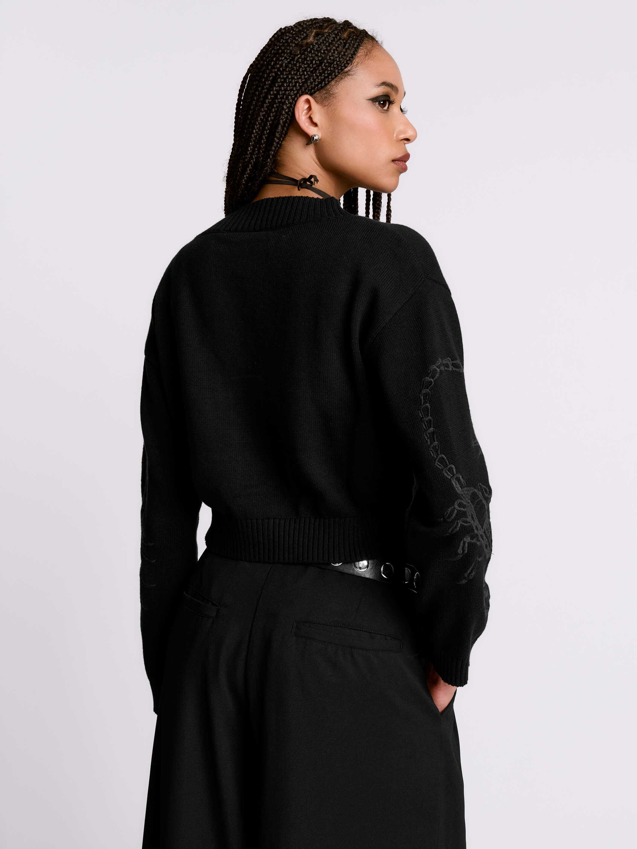 Scorpion Cropped Cardigan
