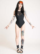EMBROIDERED SNAKE SWIMSUIT