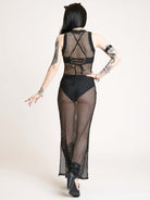 BLACK FISHNET DRESS