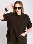 Studded Skull Button Shirt