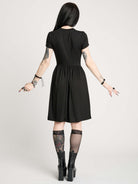 SKATER DRESS WITH SNAKE APPLIQUE