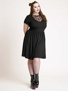 SKATER DRESS WITH SNAKE APPLIQUE