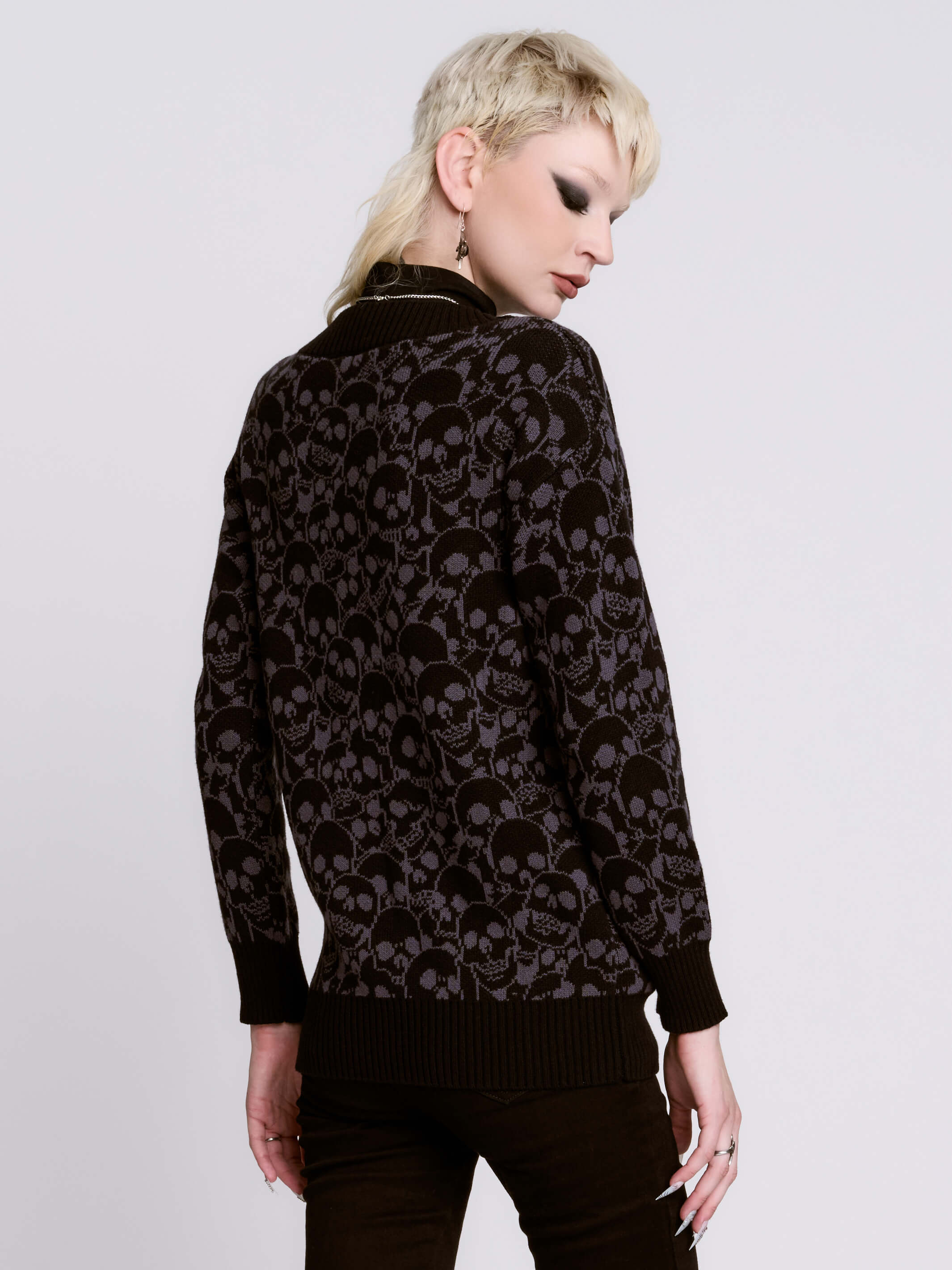 Stacked Skull Cardigan