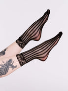 Striped Anklet with lace trim