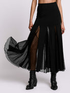 Swiss Dot Godet Skirt