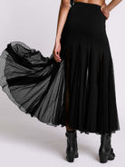 Swiss Dot Godet Skirt