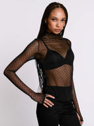 Swiss Dot Mesh Top