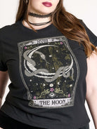 Moon Tarot Rolled Sleeve Baby Tee