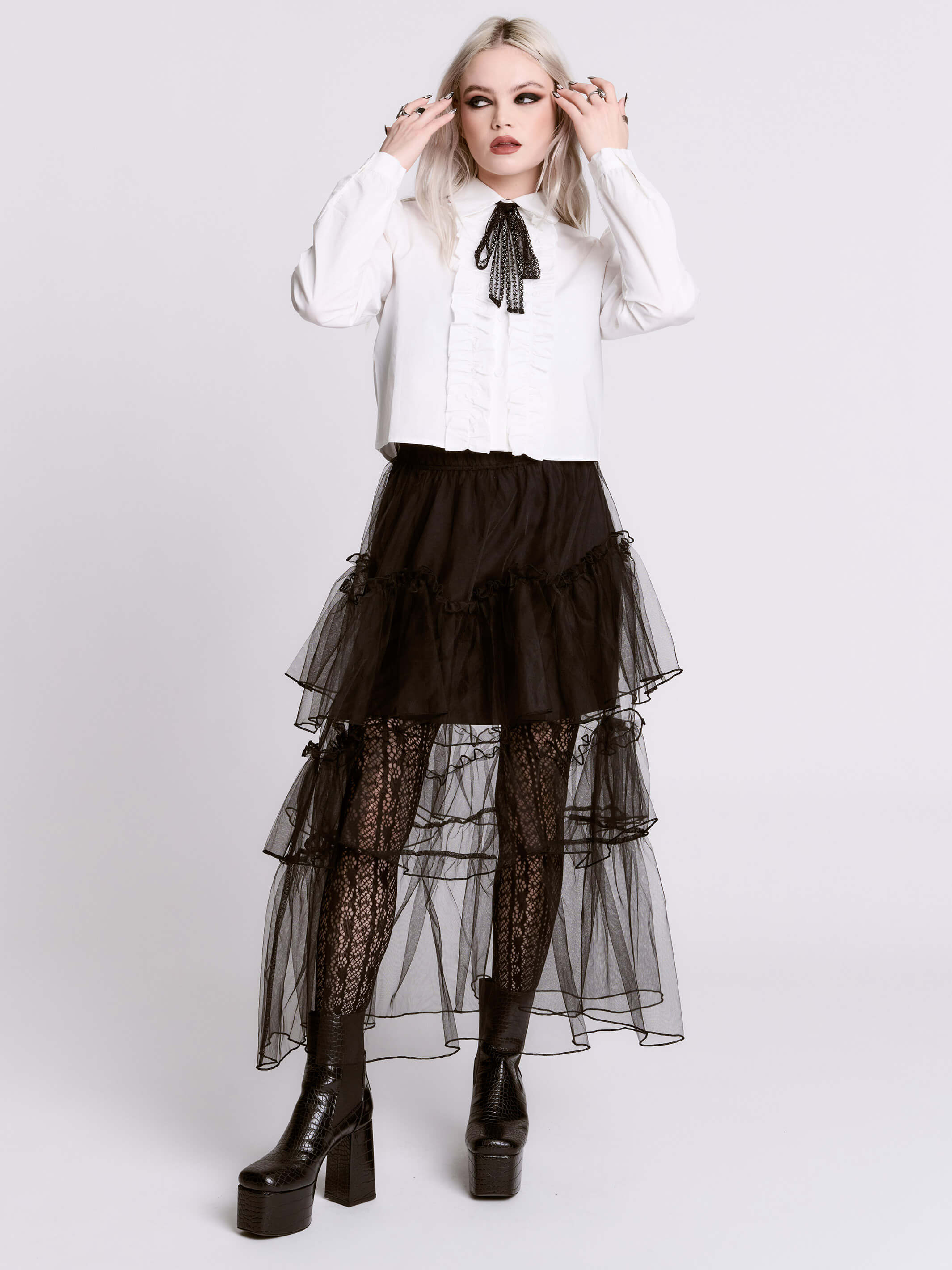 TULLE RUFFLE SKIRT
