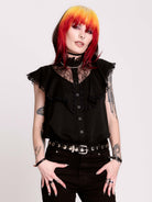 BLACK VICTORIAN LACE BLOUSE