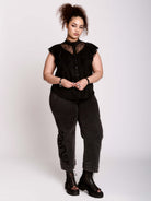 BLACK VICTORIAN LACE BLOUSE