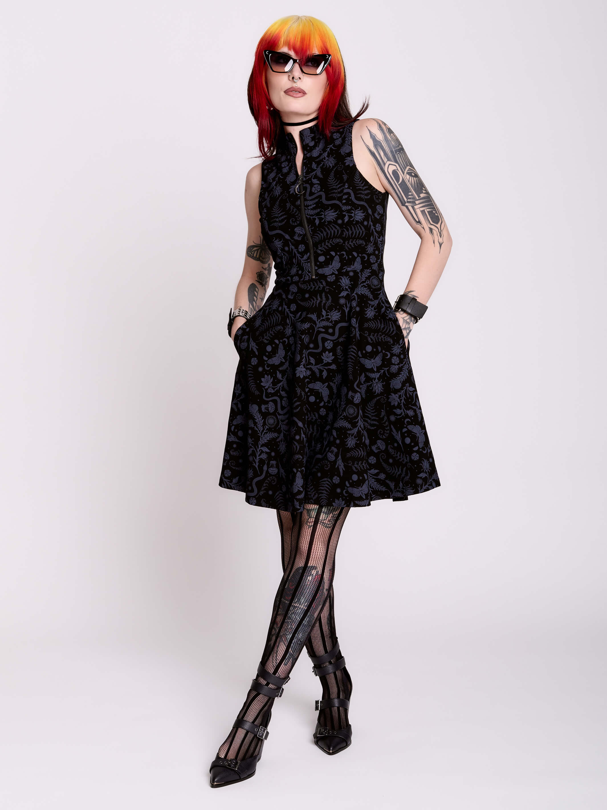 WITCHING HOUR ZIP UP DRESS