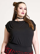 Deathmoth Embroidered Blouson Top