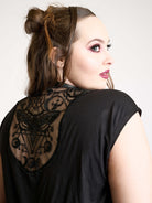 Deathmoth Embroidered Blouson Top