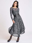 night blossom mesh goth dress