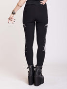 BLACK LEGGING WITH SNAKE DAGGER GRAPHIC