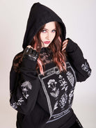 Thick fleece lined french terry unisex hoodie with side pockets. and lace toke detail